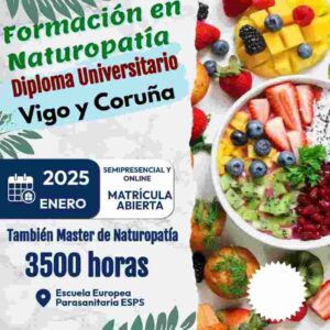curso de naturopatia en Vigo, Pontevedra, Coruña Santiago y Madrid